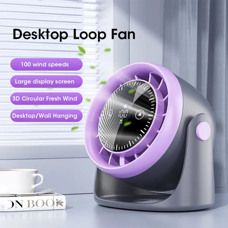 Portable Desk Fan with Display